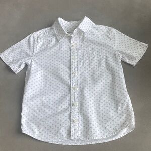 Abercrombie Kids White Patterned Button Down Shirt